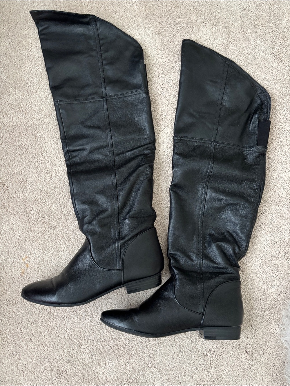 Chinese Laundry Black Over-the-Knee Women’s Faux Leather Boots